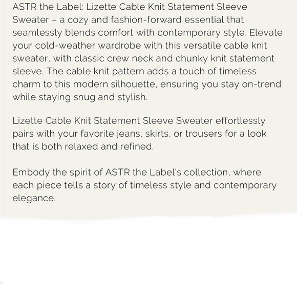 ASTR The Label Lizette Cable Knit Yellow Sweater - Picture 13 of 13